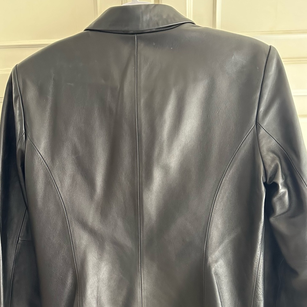 Ann Taylor Black Lamb Leather Jacket - Picture 9 of 14